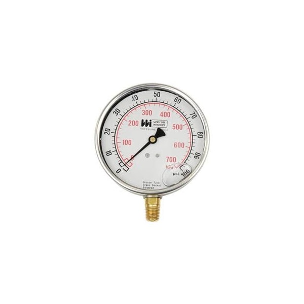 Weiss Instruments 4" dial , liquid filled, 1/4" bottom, 0-200PSI LF441-200-4L - main